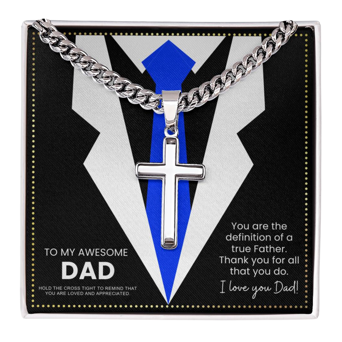 JGF Jewelry Gifts for Family Celtic Cross Pendant For Men Presents To Get Your Dad For His Birthday