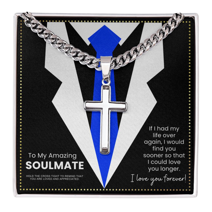 JGF Jewelry Gifts for Family Cross Necklace For Anniversary Soulmate