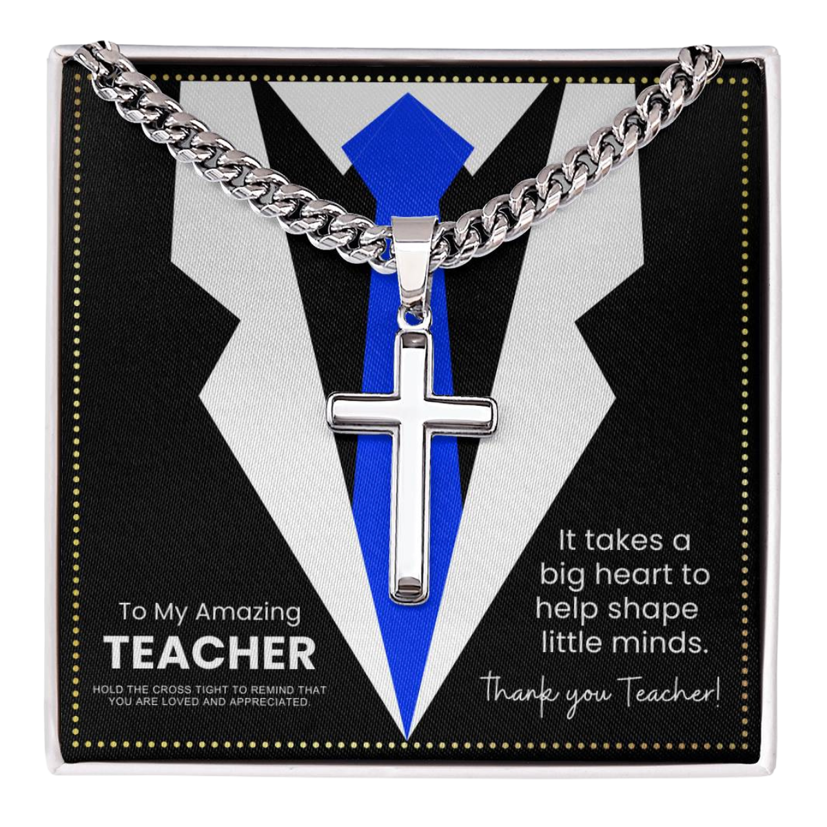 JGF Jewelry Gifts for Family  Back To School Cross Necklace Gifts For Teachers From Admin