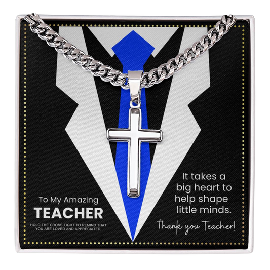 JGF Jewelry Gifts for Family  Back To School Cross Necklace Gifts For Teachers From Admin