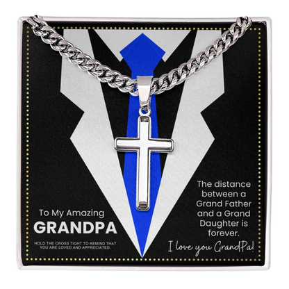 JGF Jewelry Gifts for Family New Grandparents Gifts First Time Crucifix Necklace Men Catholic