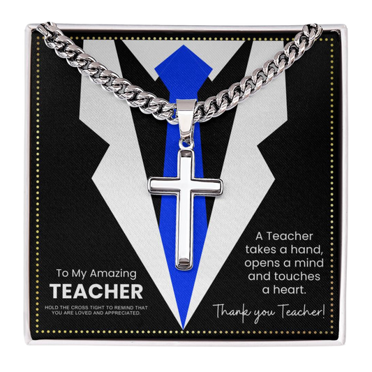 JGF Jewelry Gifts for Family Birthday Cross Necklace Gifts For Teachers Men Man Male