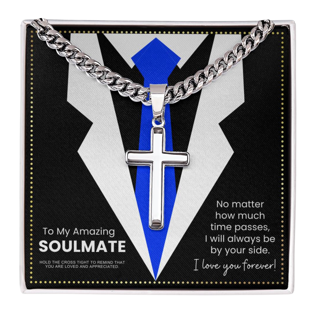 JGF Jewelry Gifts for Family To My Soulmate Necklace For Him Men