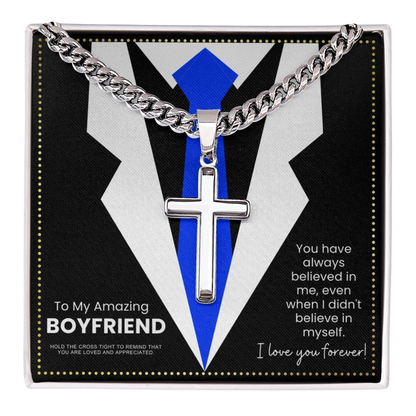 JGF Jewelry Gifts for Family Sterling Silver Cross Necklace To My Future Husband