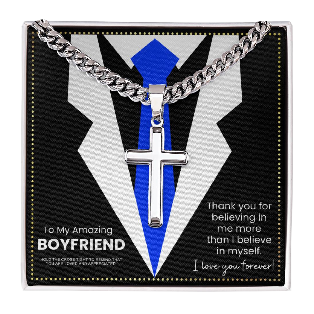 JGF Jewelry Gifts for Family Cross Necklace Gifts For Boyfriend My Future Husband