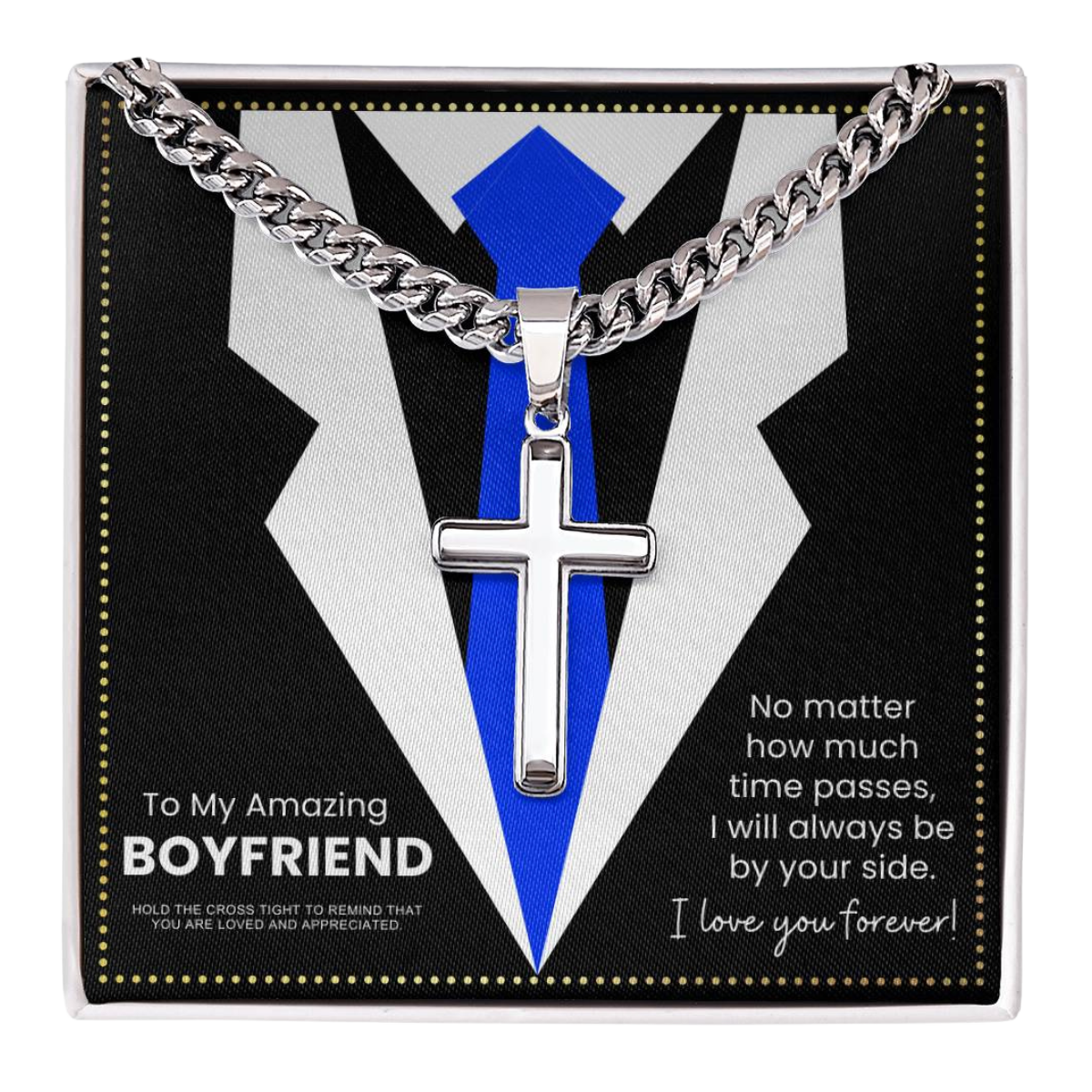 JGF Jewelry Gifts for Family  To My Future Husband Cross Necklace