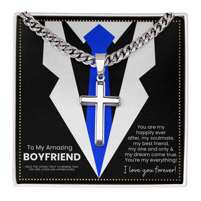 JGF Jewelry Gifts for Family Cross Necklace For Men To My Future Husband