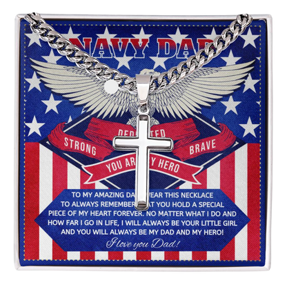 JGF Jewelry Gifts for Family US Navy Dad Gifts for Men in Military from Son and Daughter