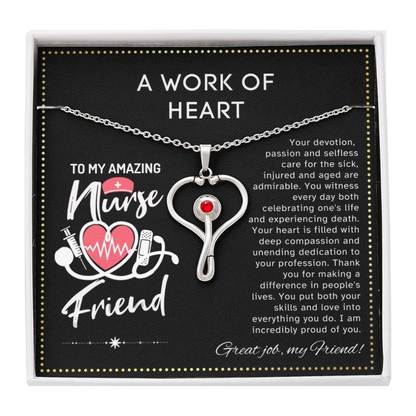 JGF Jewelry Gifts For Family Daughter Nurse Graduation Card Stethoscope Nurse Charms