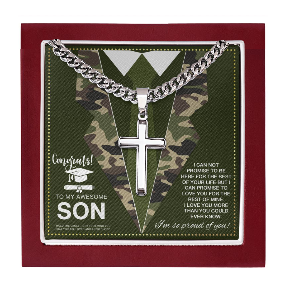 JGF Jewelry Gifts for Family Military Graduation Gifts for Son