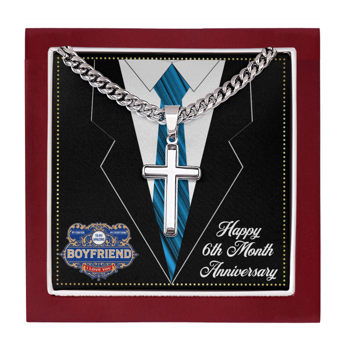 JGF Jewelry Gifts for Family 6 6th Six Month Anniversary For Boyfriend