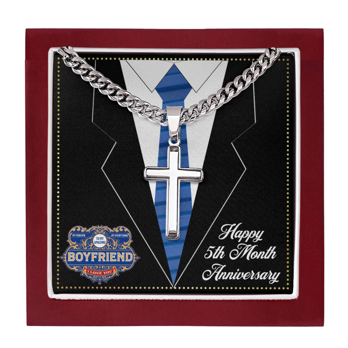 JGF Jewelry Gifts for Family 5 5th Five Month Anniversary For Boyfriend