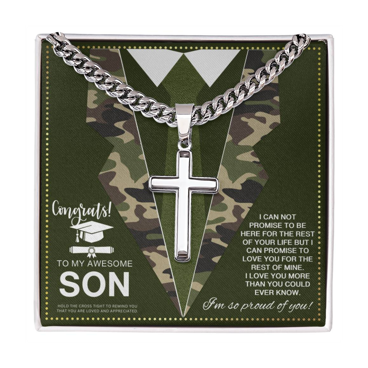 JGF Jewelry Gifts for Family Military Graduation Gifts for Son