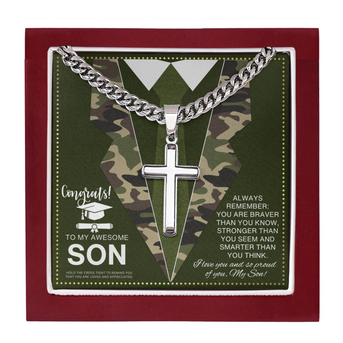 JGF Jewelry Gifts for Family Military Graduation Gifts for Men