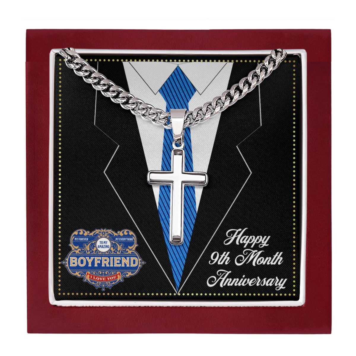 JGF Jewelry Gifts for Family 9 9th Nine Month Anniversary For Boyfriend