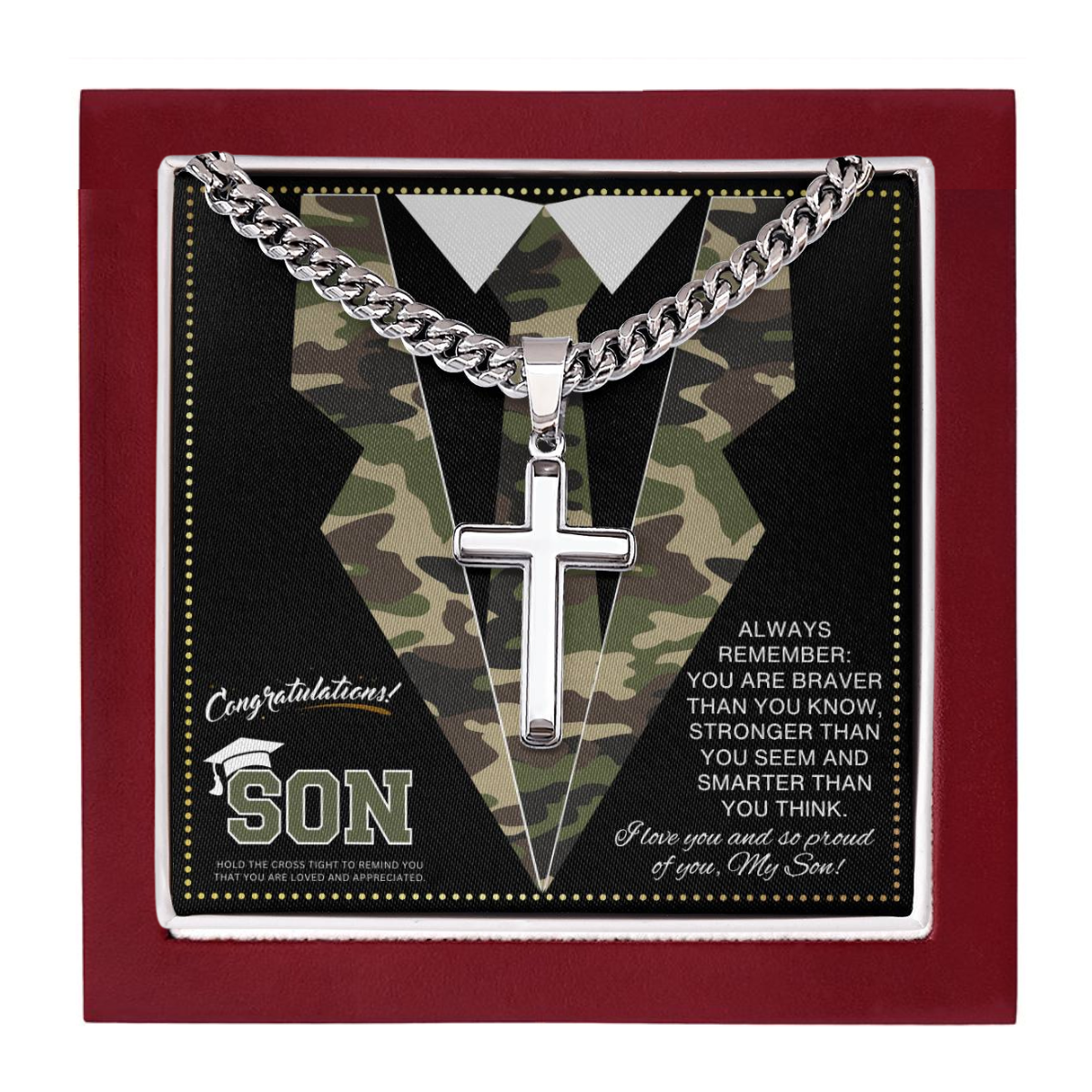 JGF Jewelry Gifts for Family  Army National Guard Graduation Gifts For Son