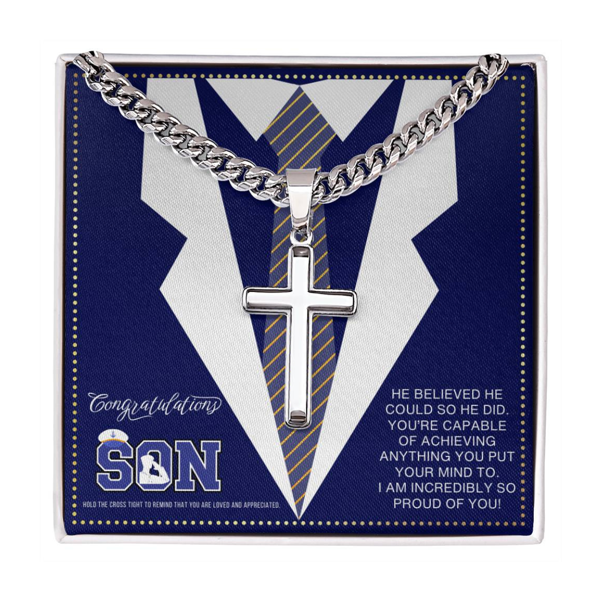 JGF Jewelry Gifts for Family Navy Military Gifts For Son