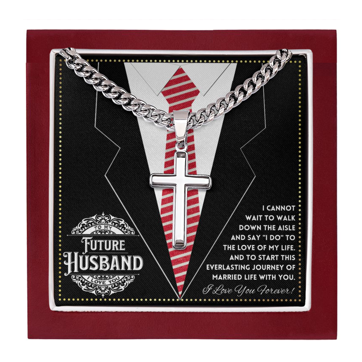 JGF Jewelry Gifts for Family To My Future Husband Message Card