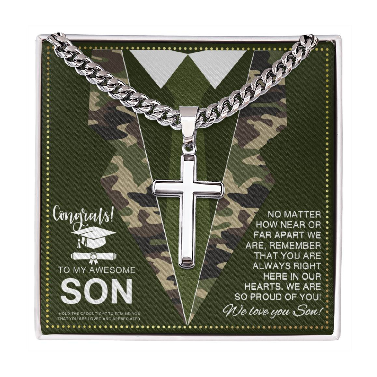 JGF Jewelry Gifts for Family Military Graduation Gifts for Him Son