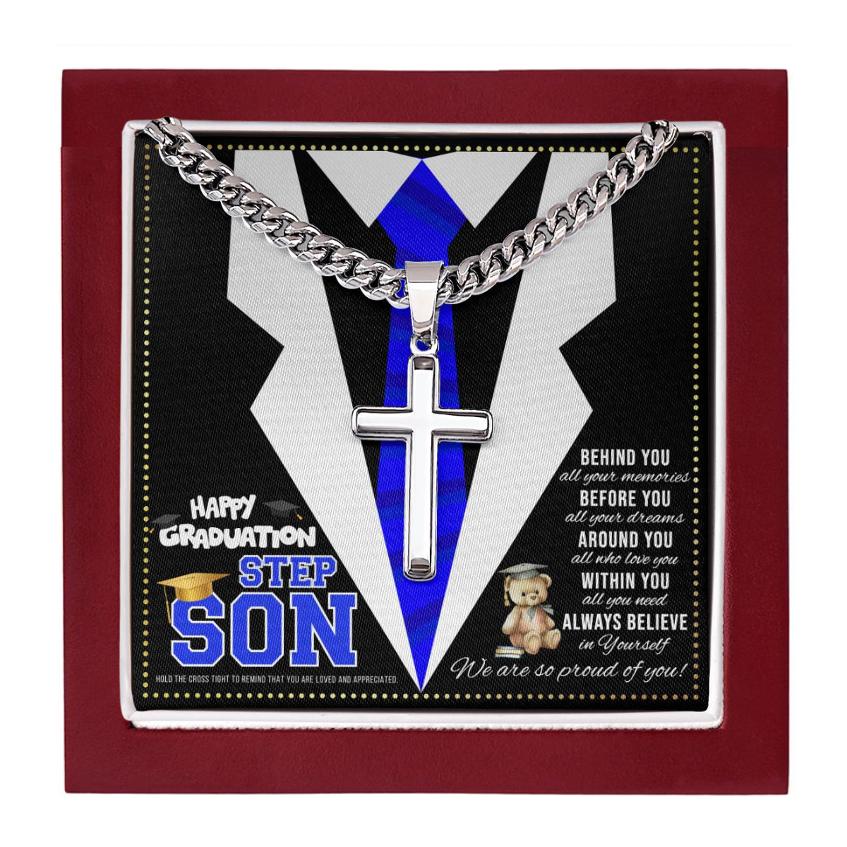 JGF Jewelry Gifts for Family Graduation Gifts For Step Son