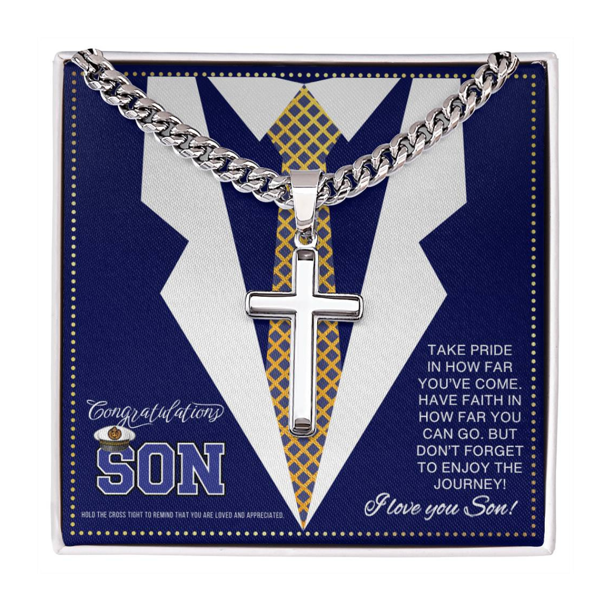 JGF Jewelry Gifts for Family Navy Military Gifts For Son Graduation