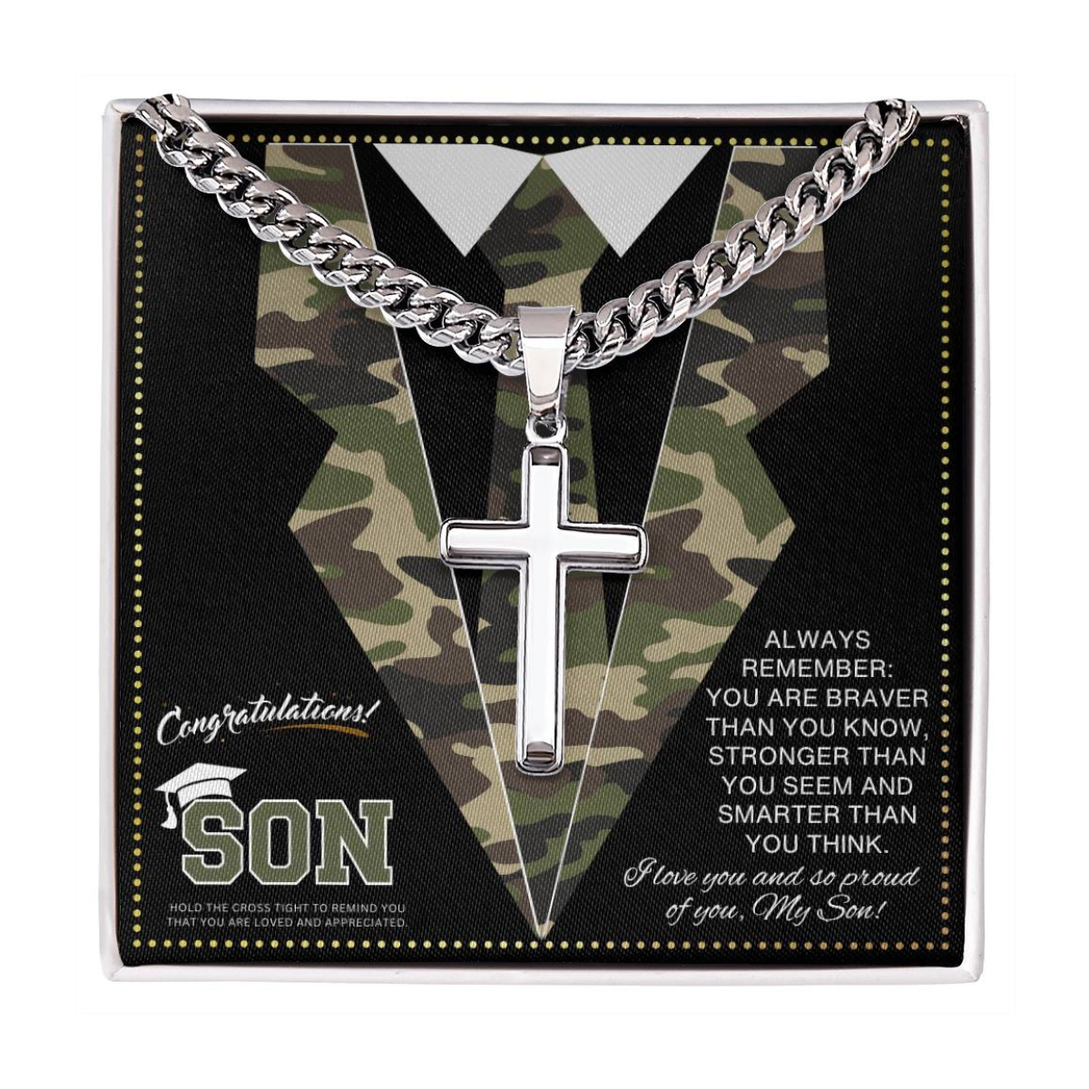 JGF Jewelry Gifts for Family  Army National Guard Graduation Gifts For Son