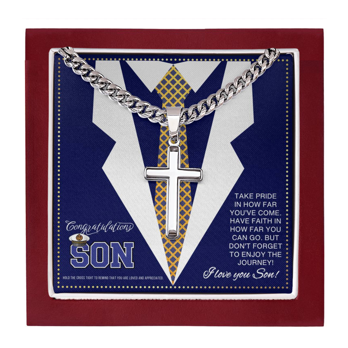 JGF Jewelry Gifts for Family Navy Military Gifts For Son Graduation