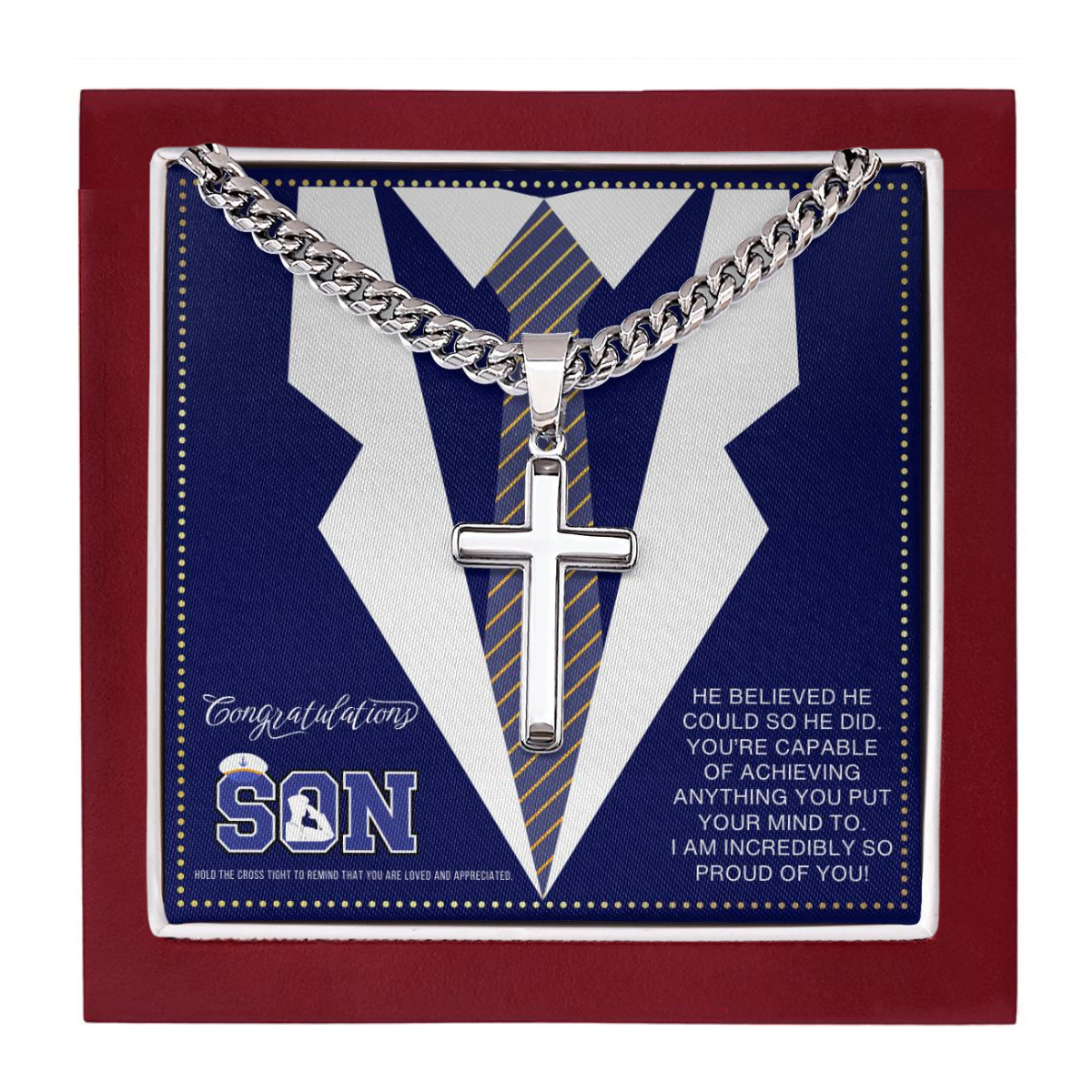 JGF Jewelry Gifts for Family Navy Military Gifts For Son