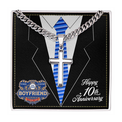 JGF Jewelry Gifts for Family 10 Year 10th Anniversary For Him Boyfriend