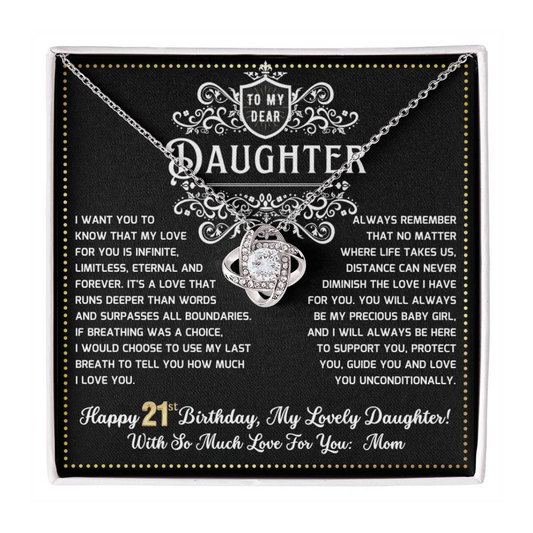 JGF Jewelry Gifts for Family 21 Year Old Daughter Birthday Card From Mom