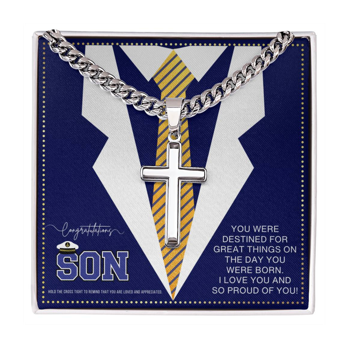 JGF Jewelry Gifts for Family US Navy Graduation Gifts For Son