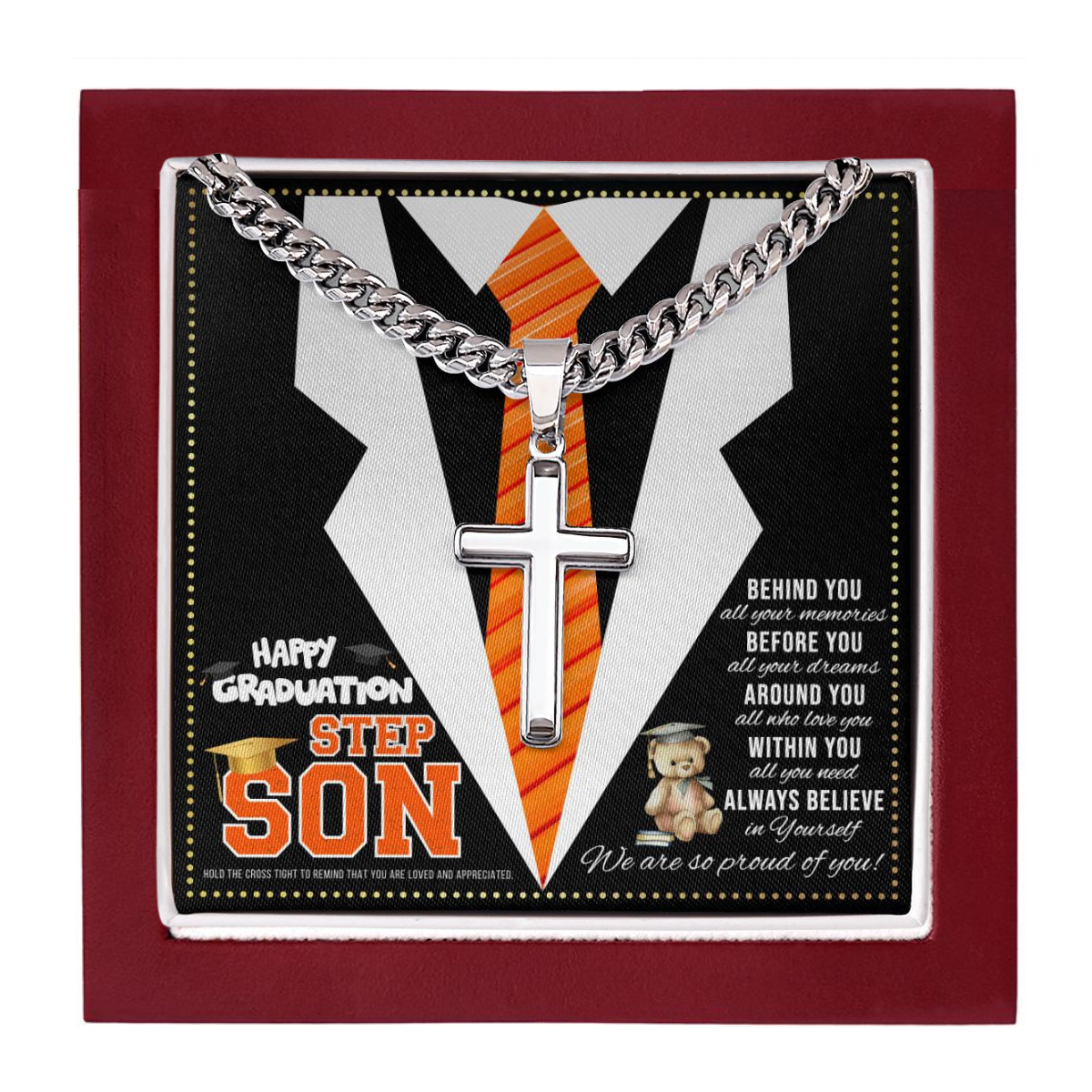 JGF Jewelry Gifts for Family Step Son 5th Grade Graduation Gifts