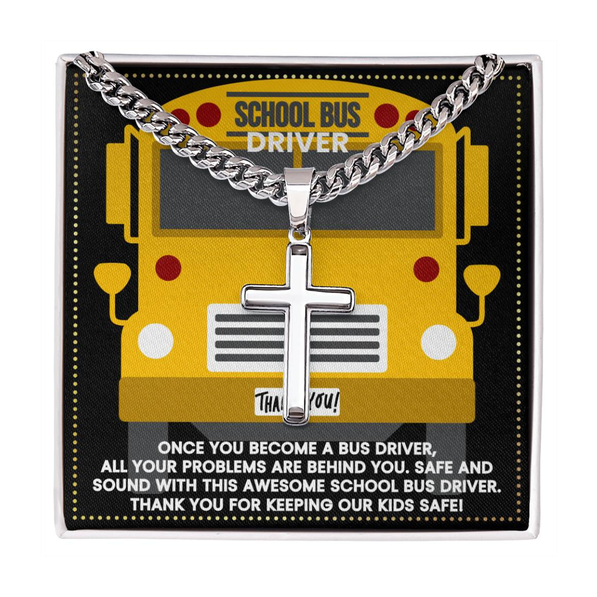 JGF Jewelry Gifts for Family School Bus Driver Appreciation Gifts For Men