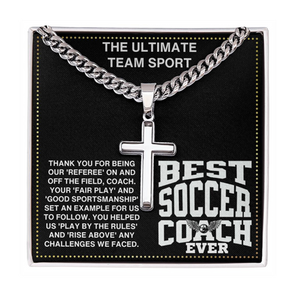 JGF Jewelry Gifts for Family Thank You Coach Soccer Card