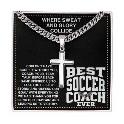 JGF Jewelry Gifts for Family Thank You Coach Soccer Ball