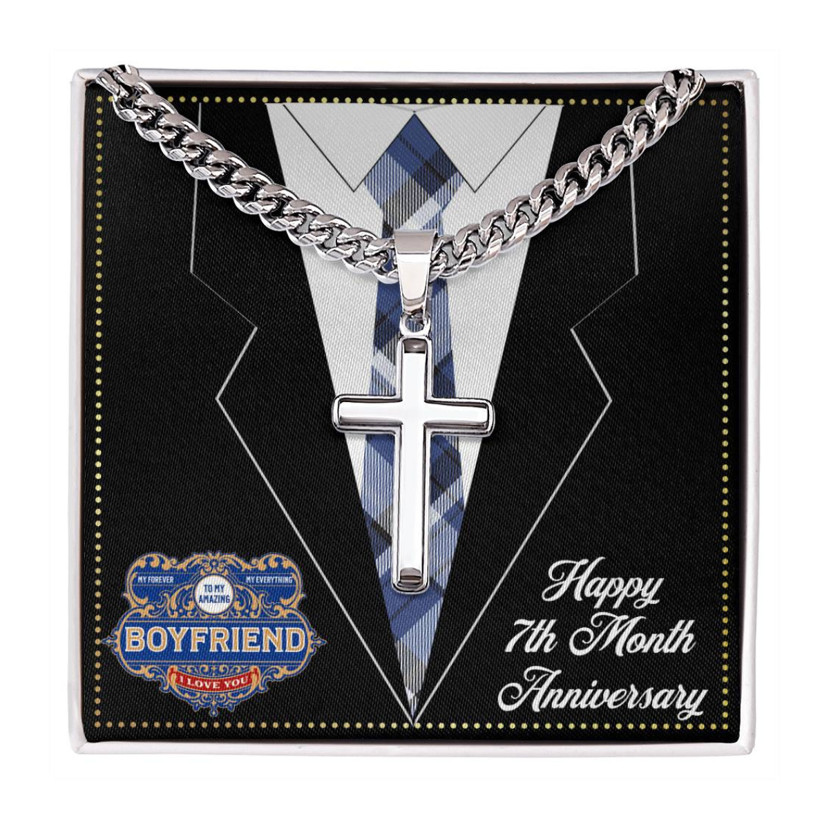 JGF Jewelry Gifts for Family 7 7th Seven Month Anniversary For Boyfriend