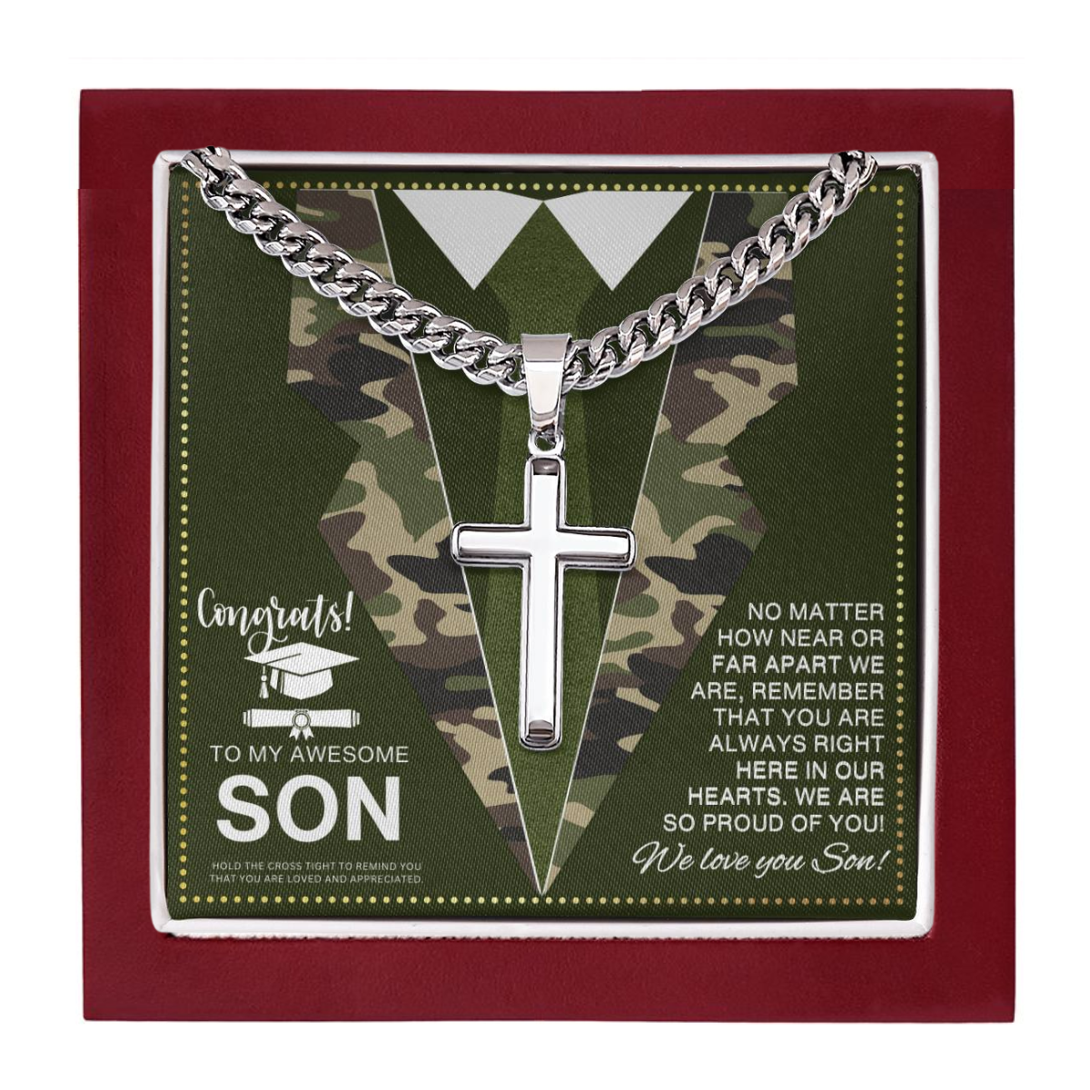 JGF Jewelry Gifts for Family Military Graduation Gifts for Him Son