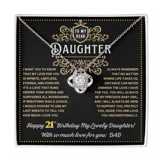 JGF Jewelry Gifts for Family 21 Year Old Daughter Birthday Card From Dad