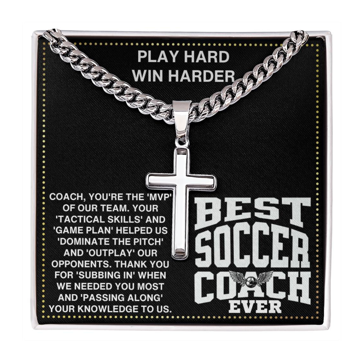 JGF Jewelry Gifts for Family Soccer Coach Thank You Gift