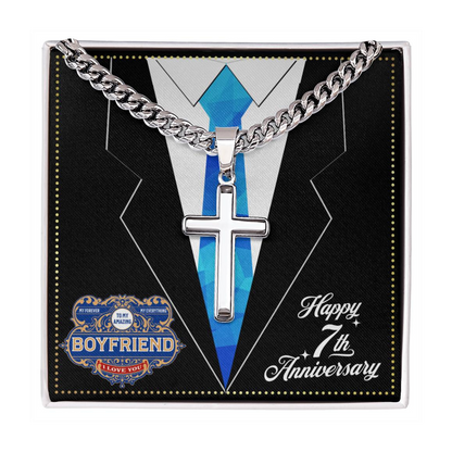 JGF Jewelry Gifts for Family 7 Year 7th Anniversary For Him Boyfriend