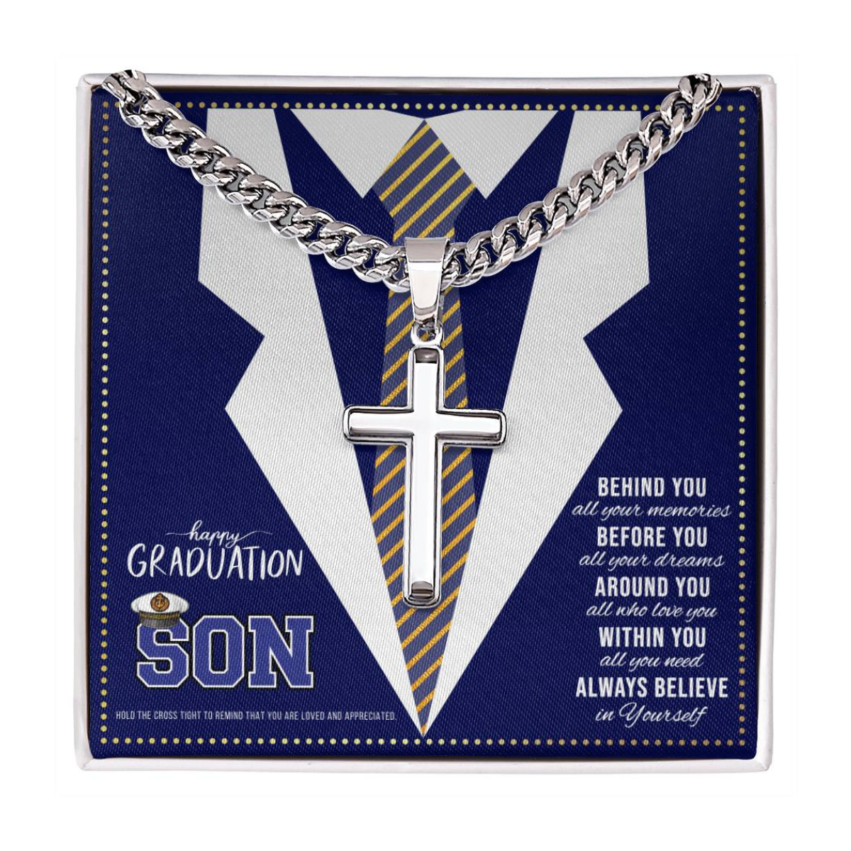 JGF Jewelry Gifts for Family Navy Boot Camp Graduation Gifts For Son