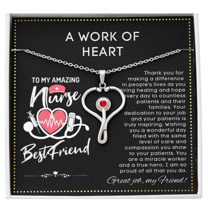 JGF Jewelry Gifts For Family My BFF Bestie Best Friend Is A Nurse Practitioner