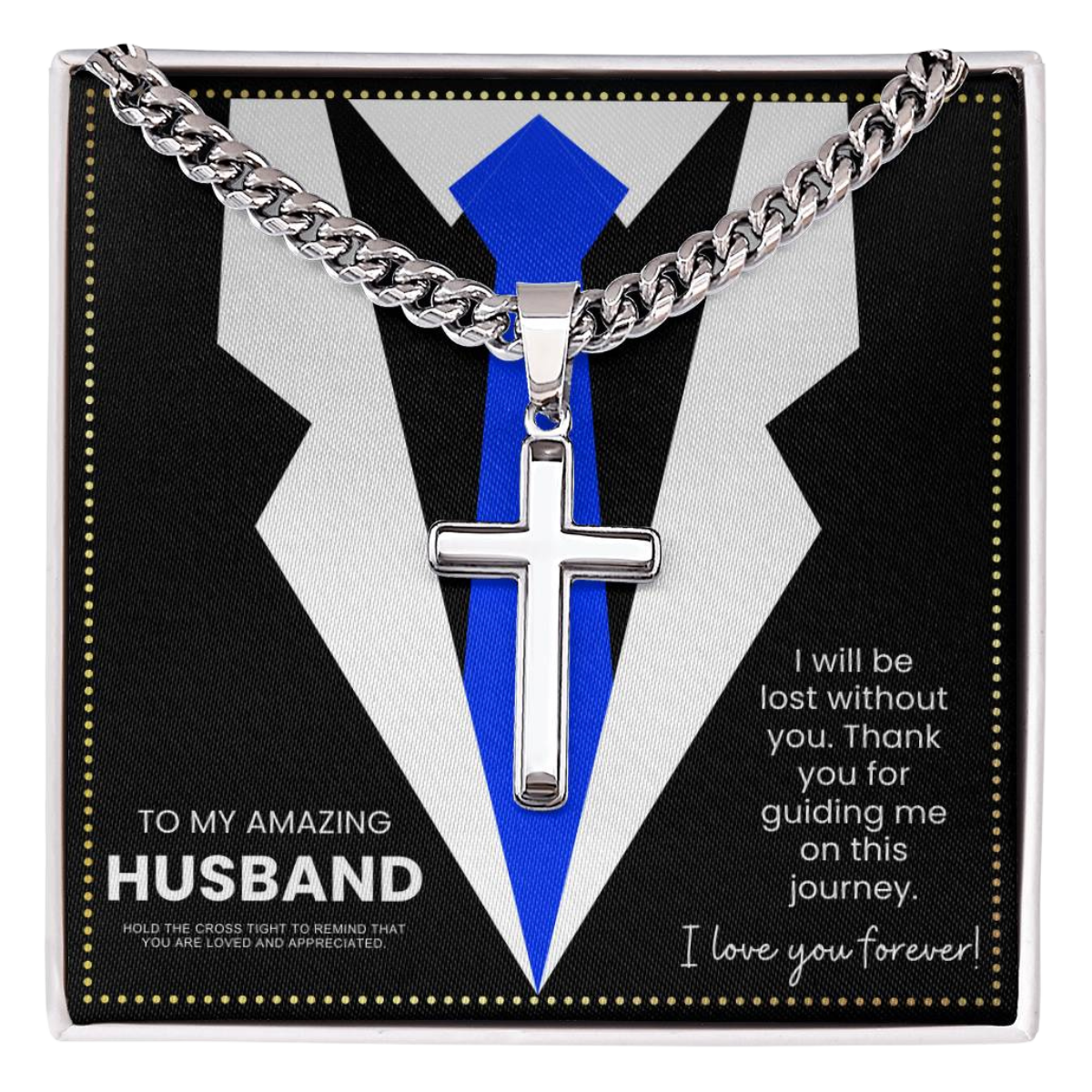 JGF Jewelry Gifts for Family  Cross Necklace To My Future Husband