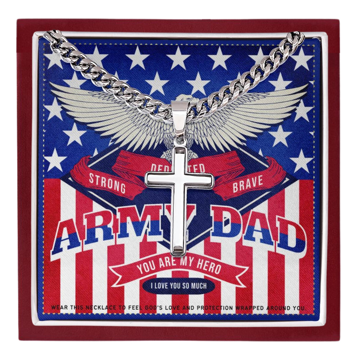 4 JGF Jewelry Gifts for Family US Flag Army Dad Gifts For Men