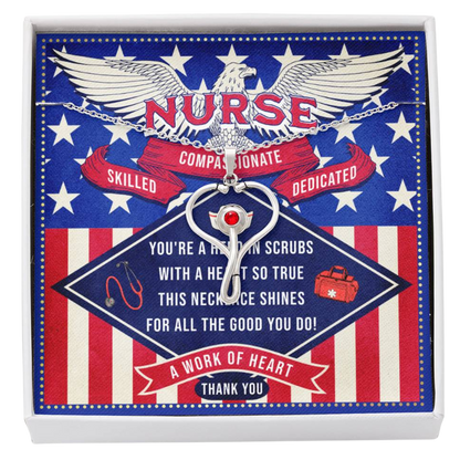 2 JGF Jewelry Gifts For Family To My Awesome Nurse USA Flag