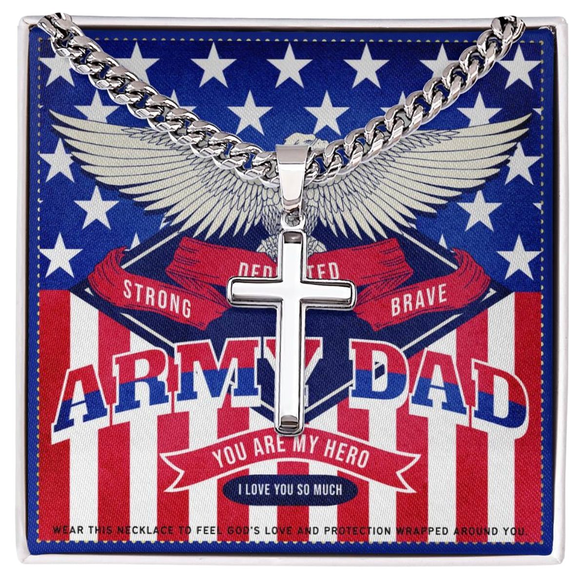 4 JGF Jewelry Gifts for Family US Flag Army Dad Gifts For Men