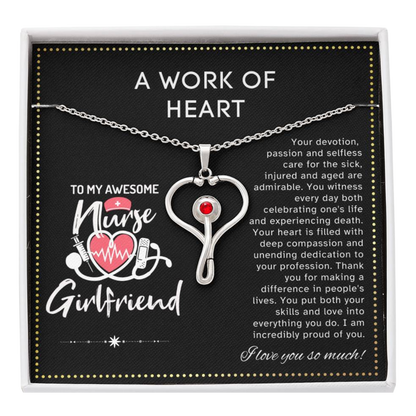 JGF Jewelry Gifts For Family Stethoscope Nurse Necklace for Women