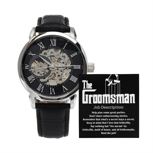 To the Groomsman Metal Watch