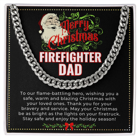 JGF Jewelry Gifts for Family | My Daddy Is A Firefighter |  Xmas Gifts For Dad From Daughter And Son For Christmas