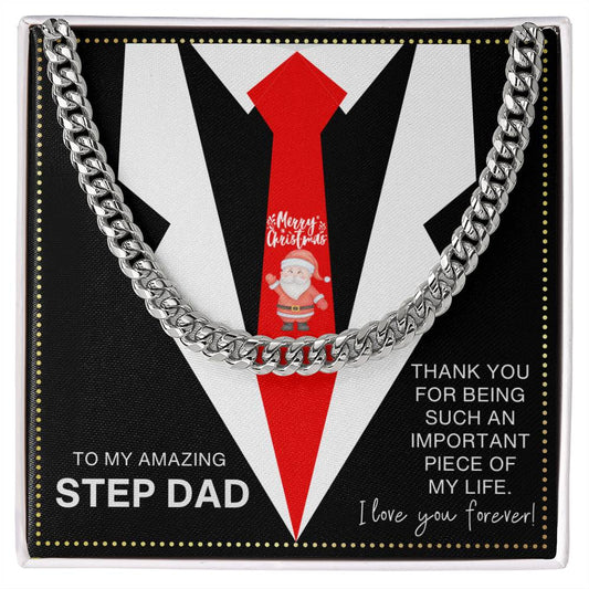 JGF Jewelry Gifts for Family Merry Christmas Presents For Step Dad From Step Daughter and Son